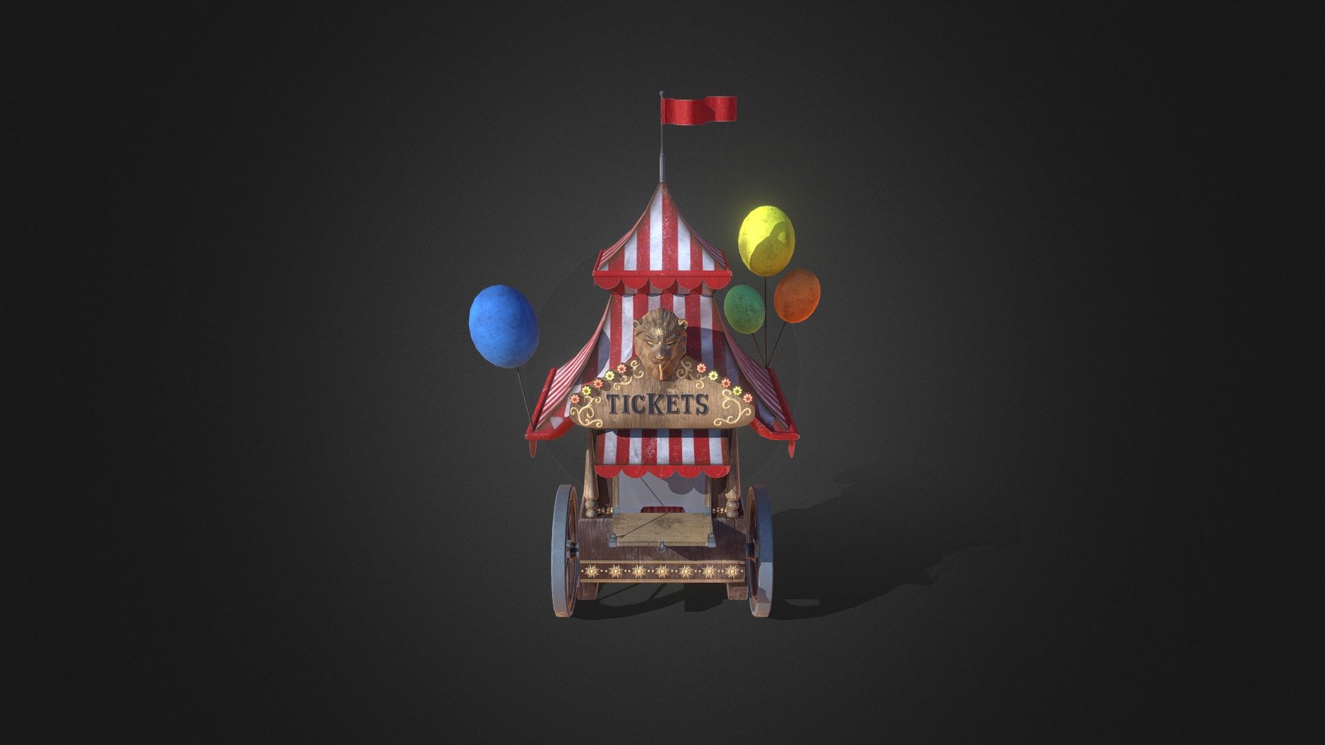 Circus Ticket Office - 3D model by margotberic 3d model