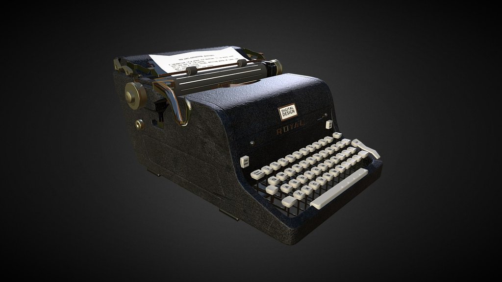 Published by 3ds Max - Typewriter - Download Free 3D model by Francesco Coldesina (@topfrank2013) 3d model