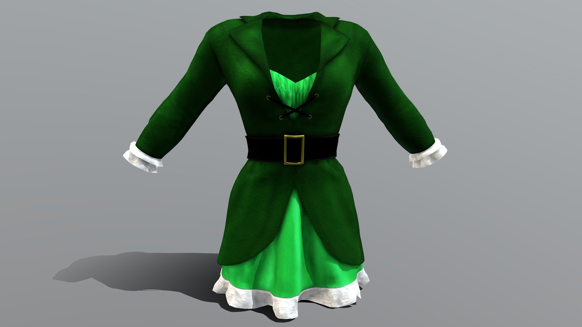 Jacket + Dress

Can be fitted to any characte

Clean topology

No overlapping smart optimum unwrapped UVs

High-quality realistic textures

FBX, OBJ, gITF, USDZ (request other formats)

PBR or Classic

Type     user:3dia &ldquo;search term