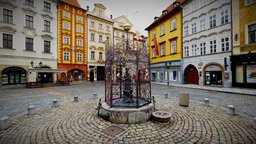 Male Namesti, Prague square, pump, fountain, europe, prague, street