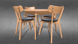 dining table wooden, table, cabinet, kitchen, homeappliance, woodenchair, dining-table, diningtable, 3dchair, homedesign, free3d, leather-chair, diningroom, dining-chair, woodentable, kitchenappliances, architecture, chair, 3dmodel, wooden-furniture, noai, createdwithai, jelvehkar, 3ddiningtable
