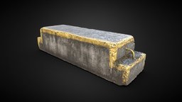 Conrete Wall 3D Scan object, block, prop, urban, reality, concrete, sk, metal, realistic, old, real, slovakia, gameobject, downloadable, roadblock, freemodel, downaload, big-block, photogrammetry, asset, game, texture, lowpoly, model, 3dscan, city, free, street, industrial, wall
