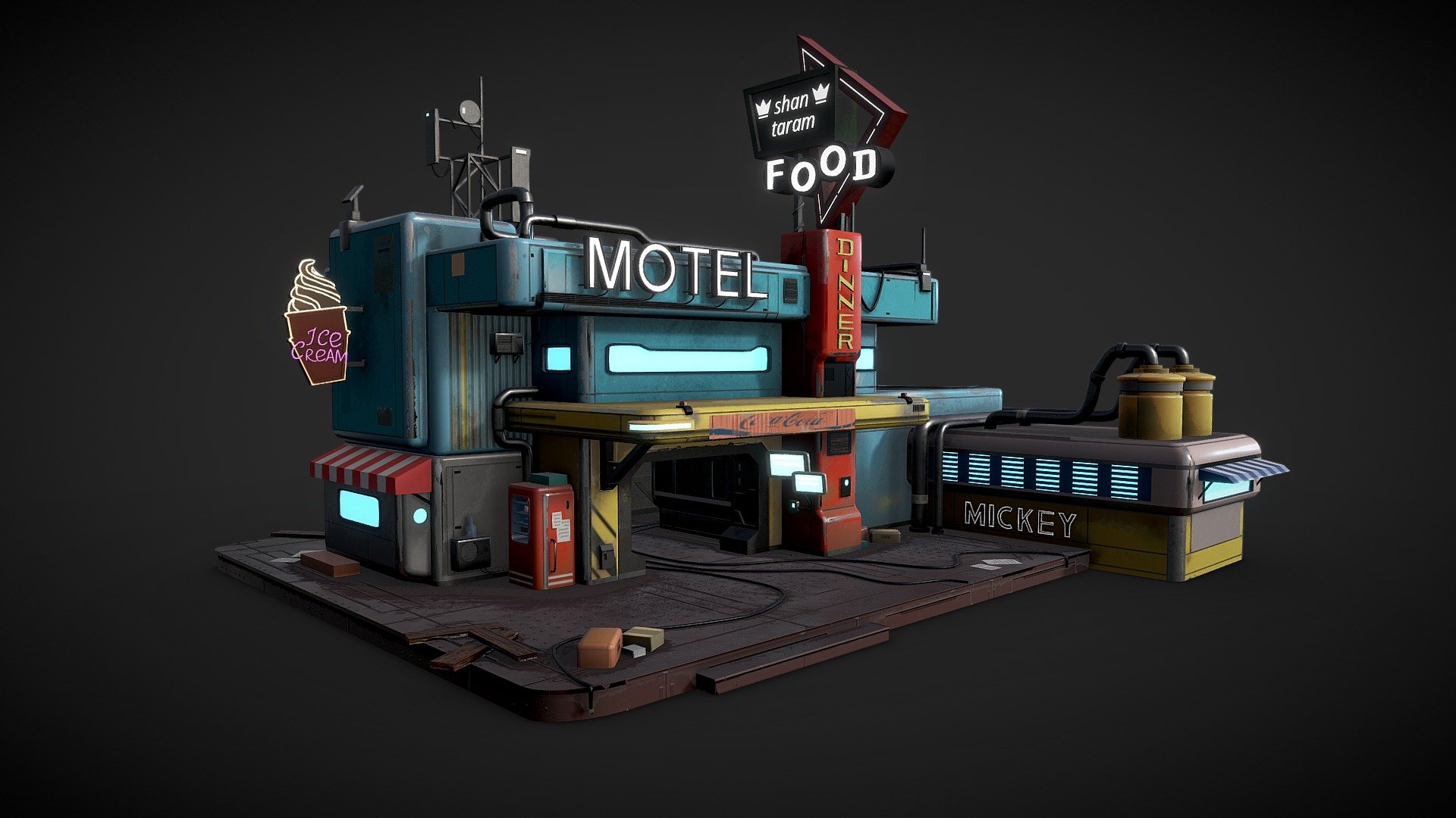 Concept by Shantaram 05 - Motel - 3D model by Julia (@julie_med) 3d model