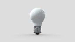 Light Bulb lamp, bulb, led, thread, retro, tesla, metal, old, iron, filament, lightbulb, edison, fluorescent, bulbs, halogen, incandescent, diode, lighting, glass, lowpoly, gameart, electric, light, gameready