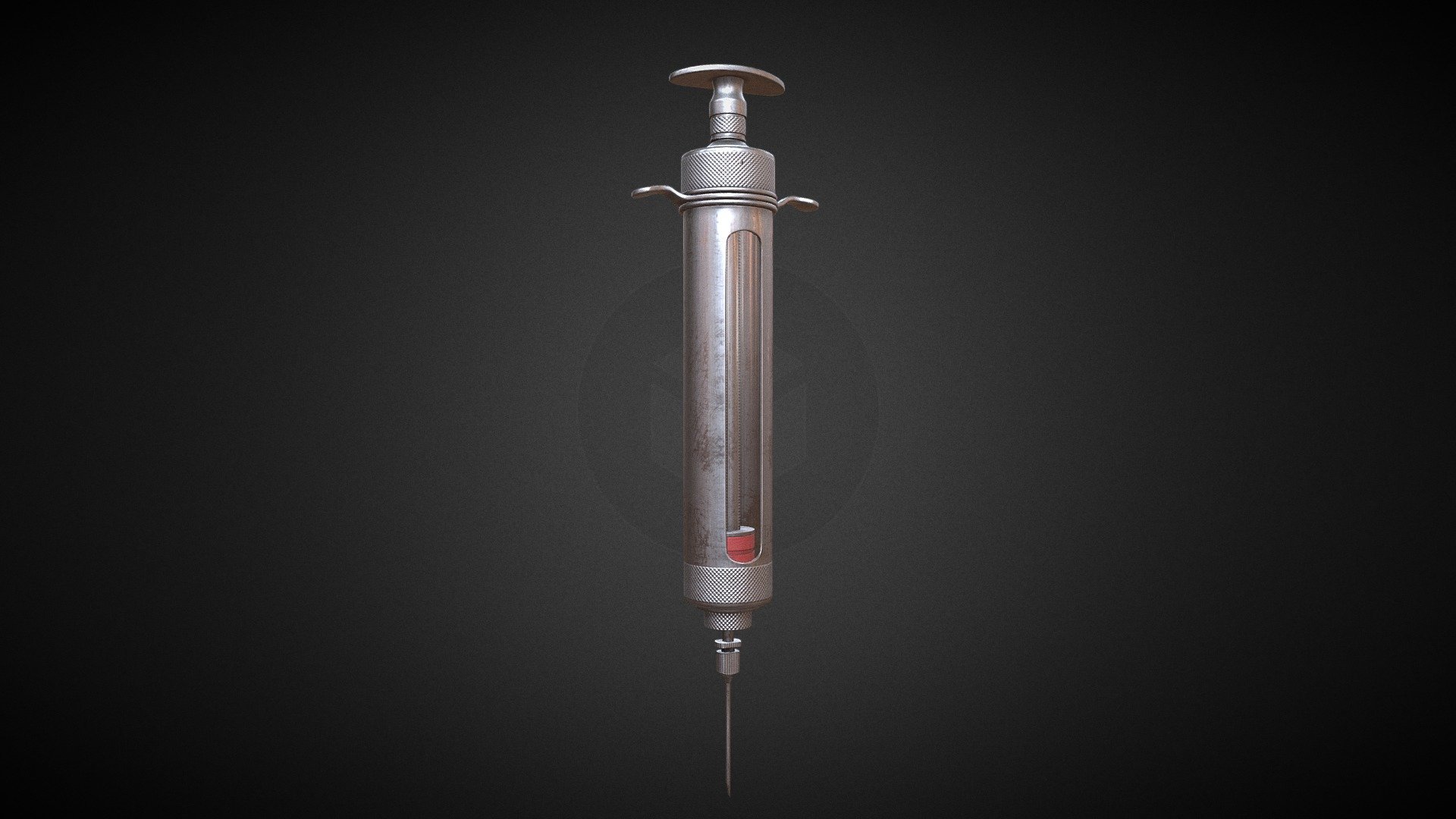 Tutorial here: https://www.youtube.com/channel/UC3R6lDf-Rlb9QW-D3CnhR7w

The model works perfectly in close-ups and high quality renders. It was originally modelled in 3ds Max 22, textured in Substance Painter and rendered with Marmoset Toolbag 3.

What is in the archive: MAX_22; OBJ; FBX ; Textures (2k resolution)

Features: Model resolutions are optimized for polygon efficiency. Model is fully textured with all materials applied. All textures and materials are included and mapped in every format. Autodesk 3ds Max models grouped for easy selection &amp; objects are logically named for ease of scene management. No cleaning up necessary, just drop model into your scene and start rendering. No special plugin needed to open scene.

Textures formats: PNG (2K) - Vintage Syringe - Tutorial Included - Buy Royalty Free 3D model by ninashaw 3d model