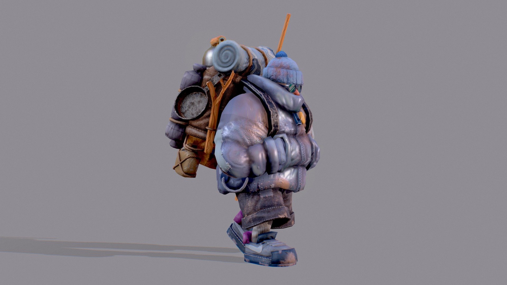 Personal work.
Studying PBR texturing, Rigging and Animation.
Concept by Gastón Pacheco 3d model