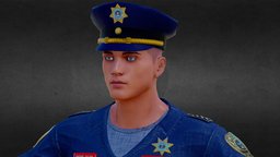 Police Officer 3D Model police, officer, charachter, game-ready, gameassets, gameart-2018, 3d, model, gamecharacter