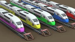 3D Low_ Poly Train Model # 4