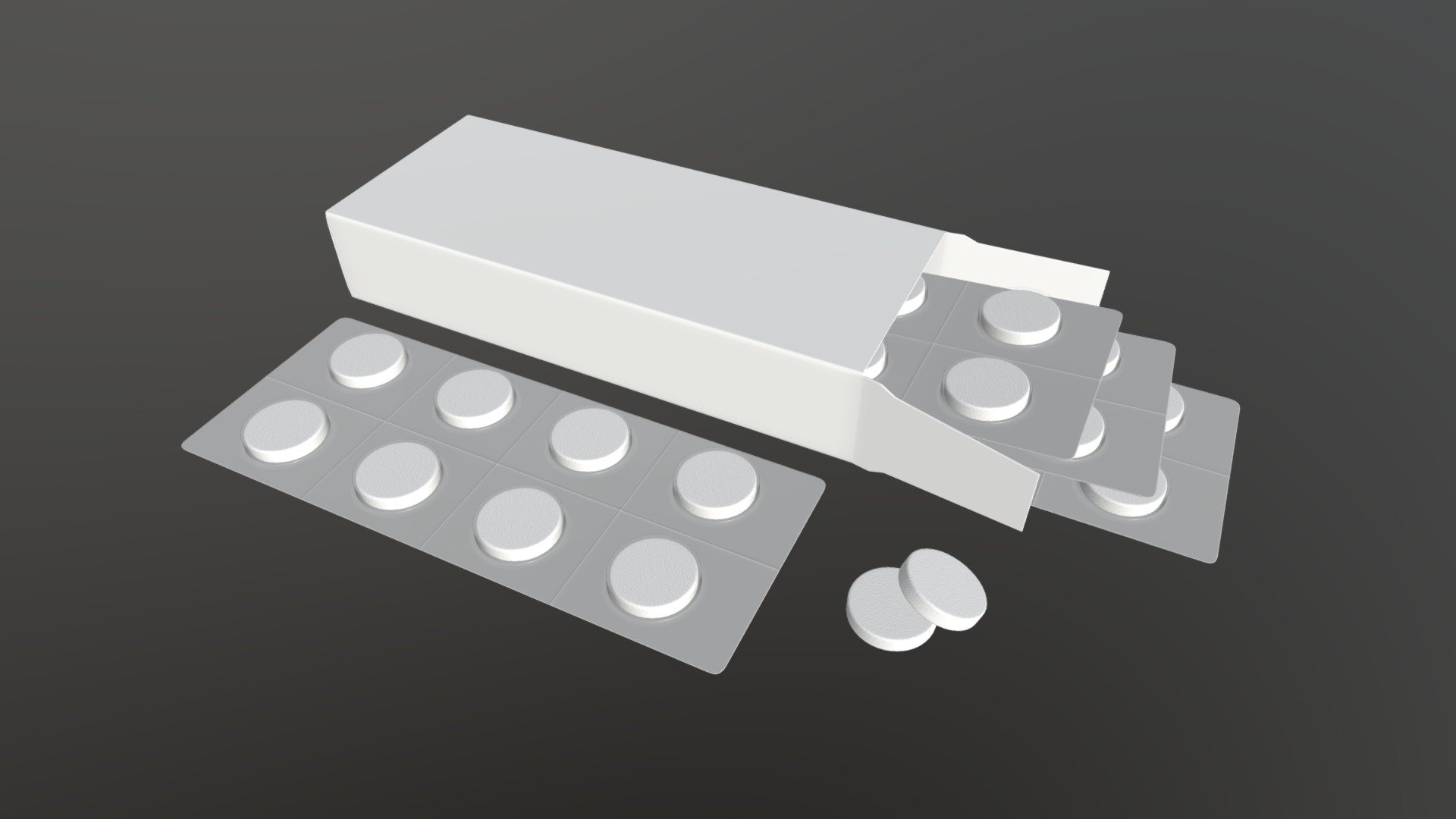 pills in package - Buy Royalty Free 3D model by HQ3DMOD (@AivisAstics) 3d model