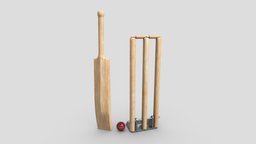 Wooden Cricket Set wooden, cricket, bat, event, culture, outdoor, team, stump, wicket, game, sport, ball
