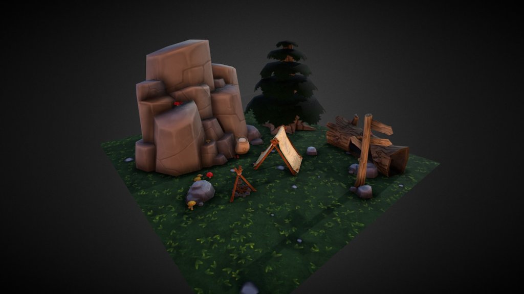 Assets I've been working on for a mobile game
Handpaintd textures made in 3D-Coat
Modeled in Maya - Camping Scene - 3D model by Eilishy 3d model