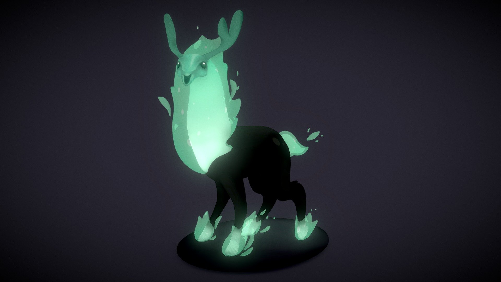 Concept by Nathan Braye on Artstation : https://www.artstation.com/artwork/d8ezL1 - Spectral Deer - 3D model by Meltem (@MeltemOzcelik) 3d model