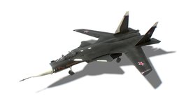 SU-47 Firkin Jet Fighter Aircraft modern, flying, airplane, fighter, flight, force, sukhoi, pbr, lowpoly, mobile, military, air, plane