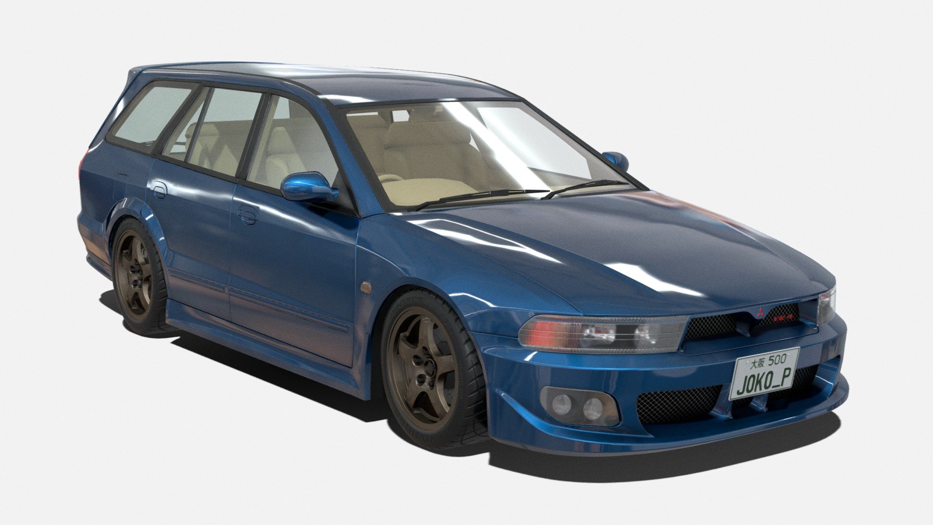 Still on that wagon hype, this time a wagon version of Mitsubishi Galant, also known as Mitsubishi Legnum. Plus that R32 GT-R wheels surprisingly look good on Legnum.

Some renders :




UV maps for making livery/paintjob available in additional files - Mitsubishi Legnum VR-4 - Buy Royalty Free 3D model by Joko_P 3d model