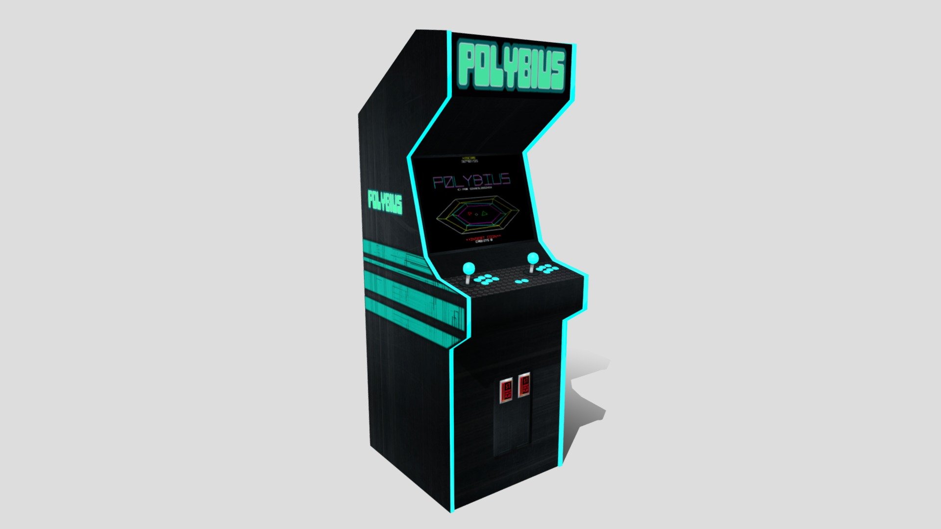 Arcade Cab (POLYBIUS) - 3D model by cyberdust 3d model