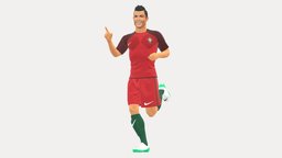 Running Cristiano Ronaldo 0234 style, football, people, miniatures, realistic, cristiano, ronaldo, character, 3dprint, 3d, model, scan, man, human, male, sport