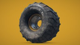 POUNDER XL (Monster Tire) realistic, substancepainter, texturing, blender