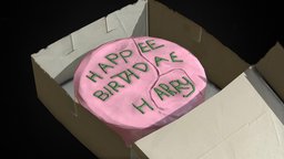 Harry Potter Cake cake, happy, ready, gift, pink, harry, birthday, box, potter, present, optimized, harrypotter, hagrid, game, pbr, low, poly, birthdae