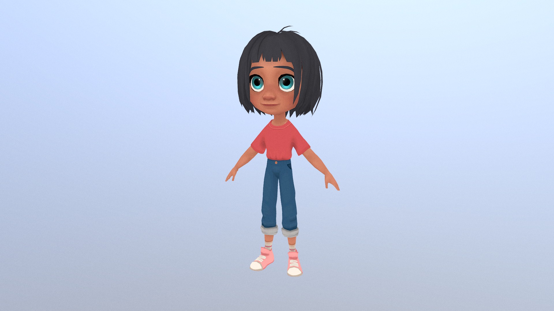 A lttle girl made for a short episodes of a web series 3d model