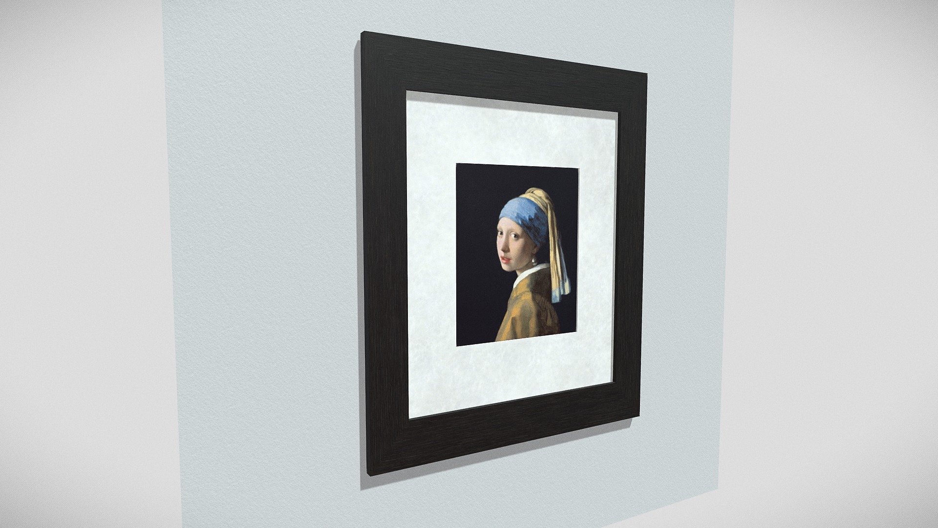 Painting: Girl with a Pearl Earring by Johannes Vermeer.
Frame with PBR textures 3d model