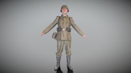 German Wehrmacht soldier in A-pose 383 armor, archviz, scanning, soldier, people, visualization, army, german, photorealistic, equipment, infantry, combat, uniform, strong, malecharacter, brave, peoplescan, wermacht, weapon, realitycapture, photogrammetry, lowpoly, scan, man, military, human, male, gear, highpoly, gameready, scanpeople, deep3dstudio, euipment