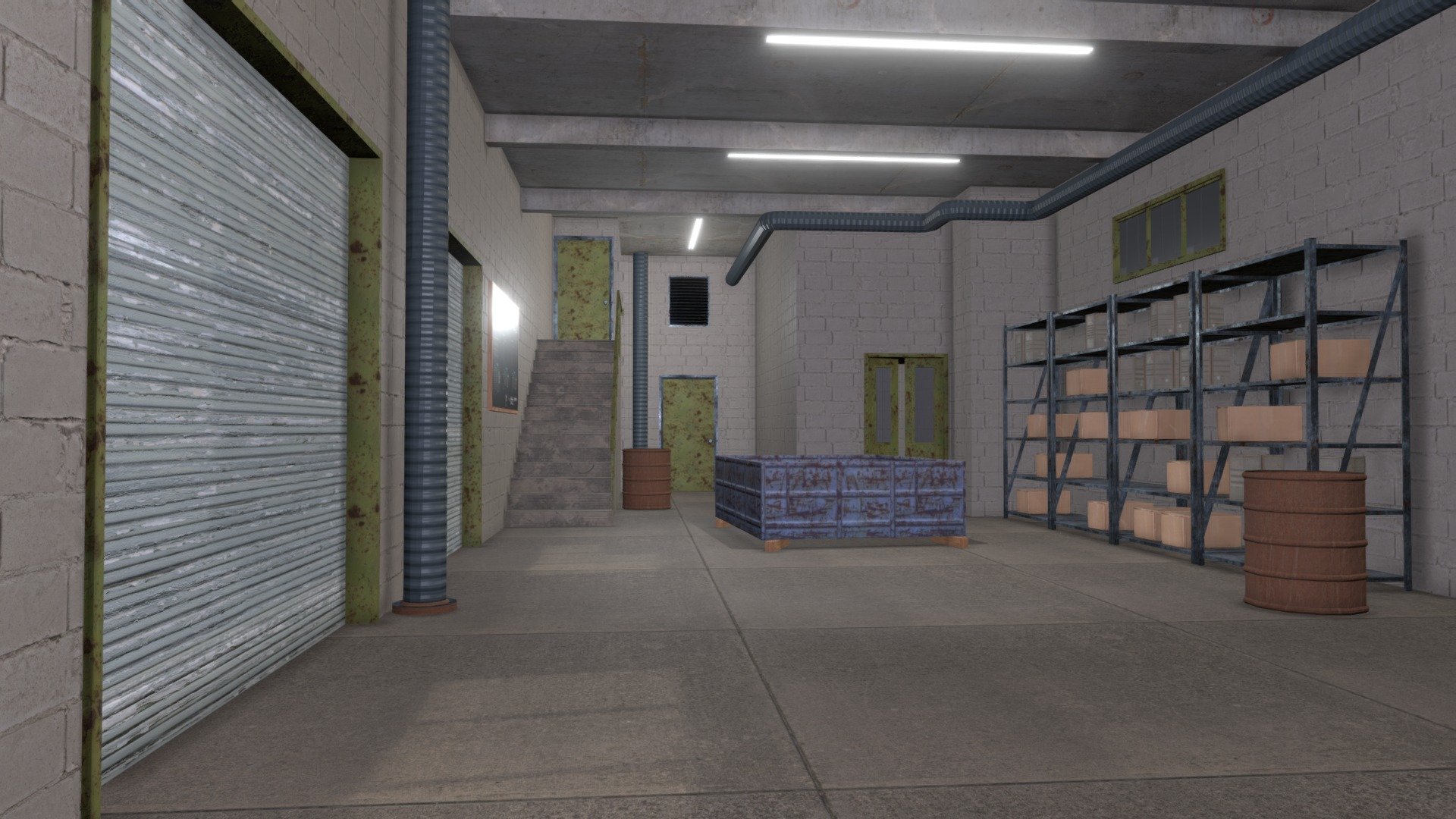 Warehouse Maintenance Room - Warehouse Maintenance Room - Buy Royalty Free 3D model by jimbogies 3d model
