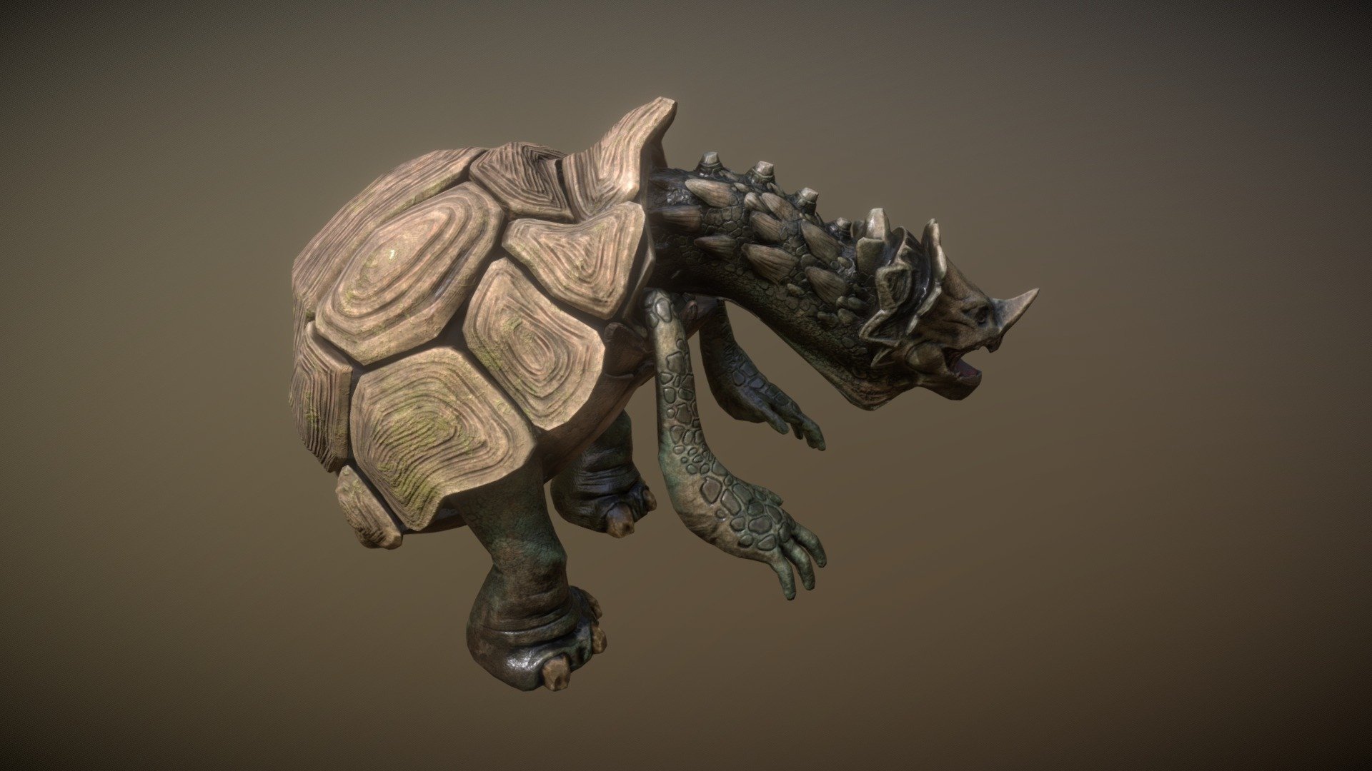 Bipod monster turtle, my own design - Turtle Kaiju - Download Free 3D model by MightyPinecone (@Mighty.Pinecone) 3d model