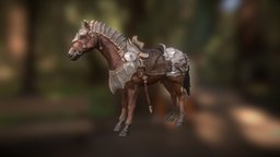 Battle Horse 1 (PBR, 2K, ANIM) horse
