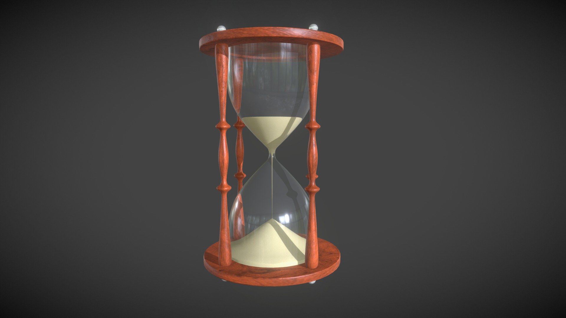 Hourglass, sand clock, made with Blender 3d model