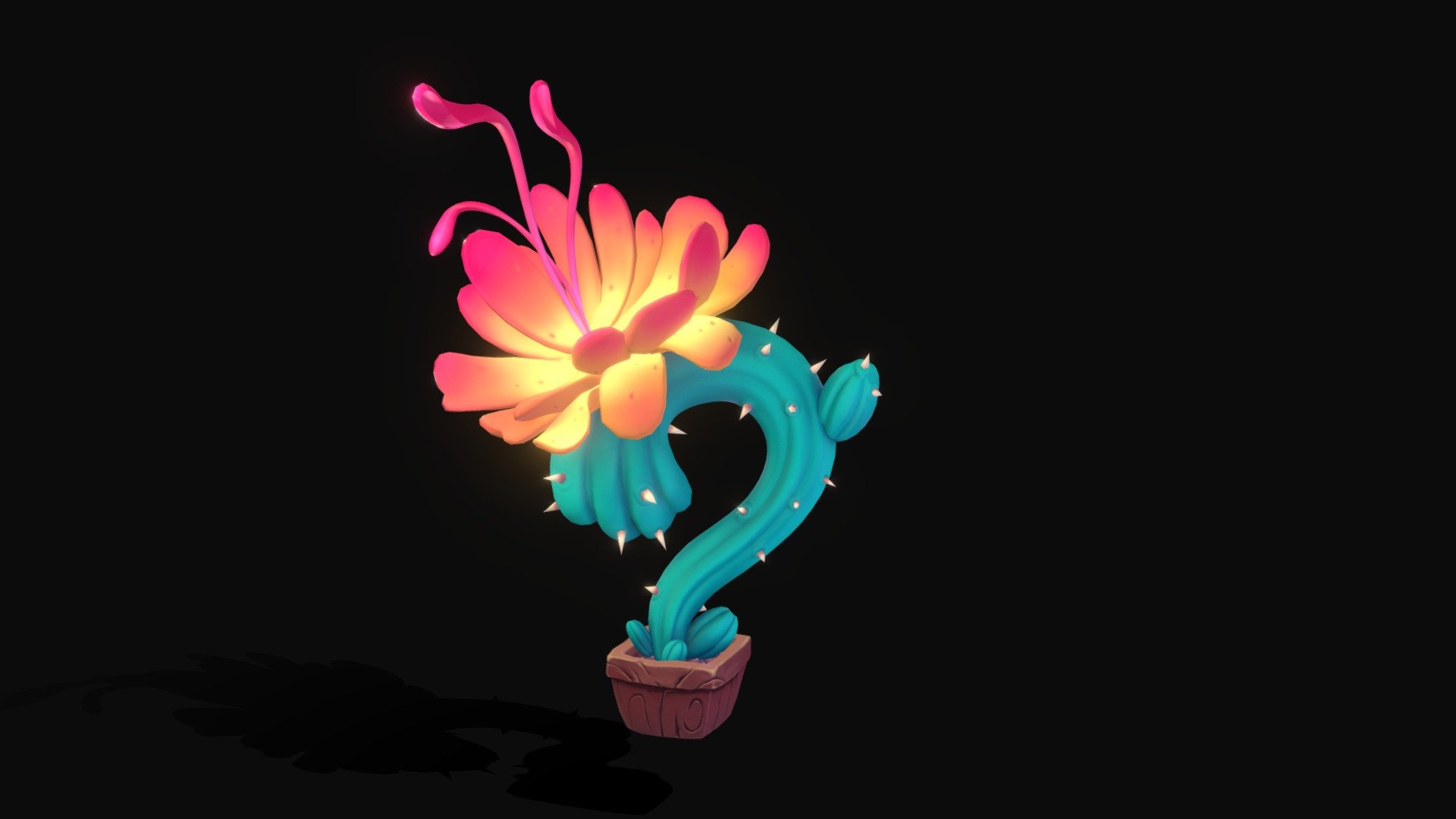 The model is made according to the concept:
https://www.artstation.com/artwork/aRQZ90 - Cactus Flower - 3D model by CG_nevik 3d model
