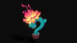 Cactus Flower plants, flower, cactus, realtime, props, nature, succulent, props-game, animation, stylized, environment