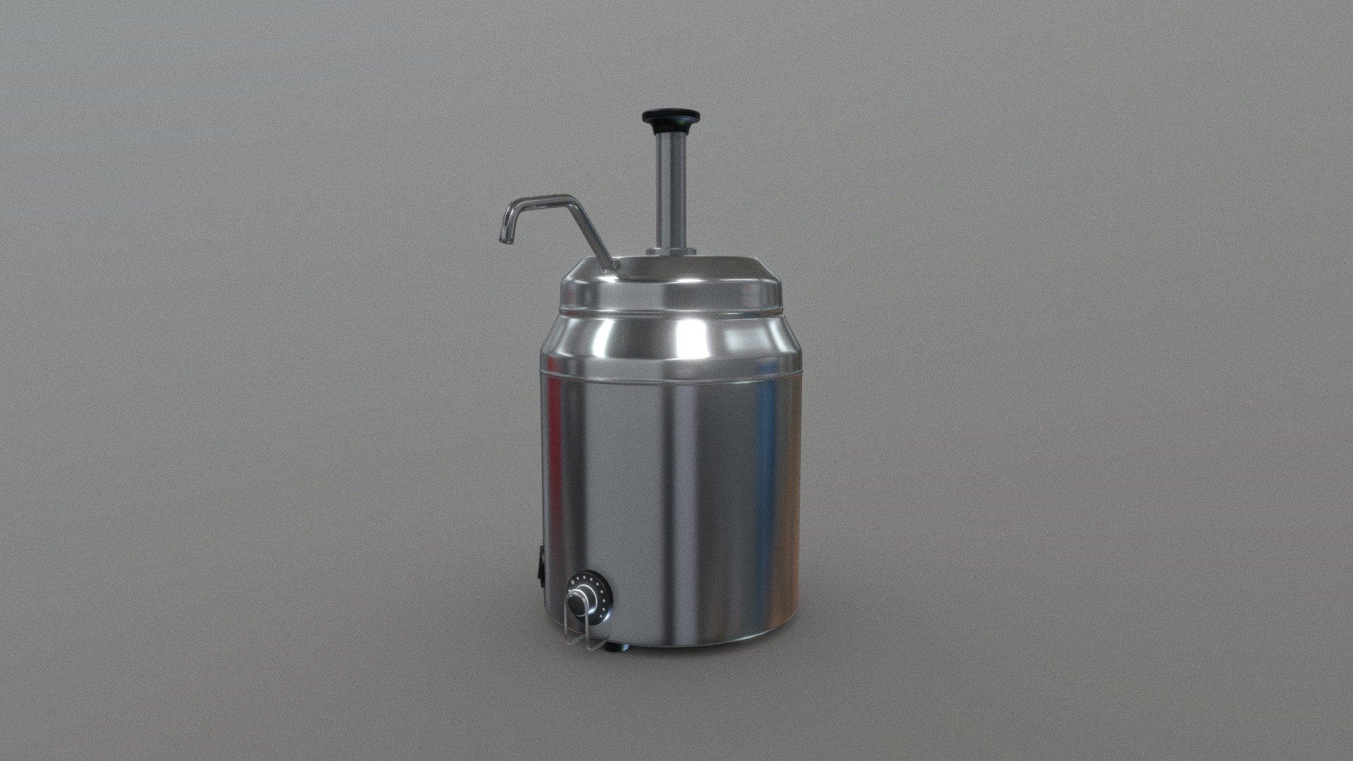 A Fudge Warmer 3D model, useful for visualization purpose or more.

This kind of Hot Fugde Warmer is quite common and is used commercially in kitchens, food trucks etc, its a medium detailed model with a switch, knob, another container inside along with steam pipe.

All parts are seperate so It can be modified easily.

If you have any issue or query regarding this model or want to request other types of models, let me know in the comments 3d model