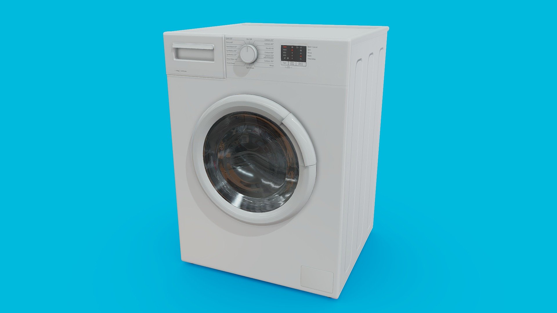 A Photo-Realistic Washing Machine 3d model