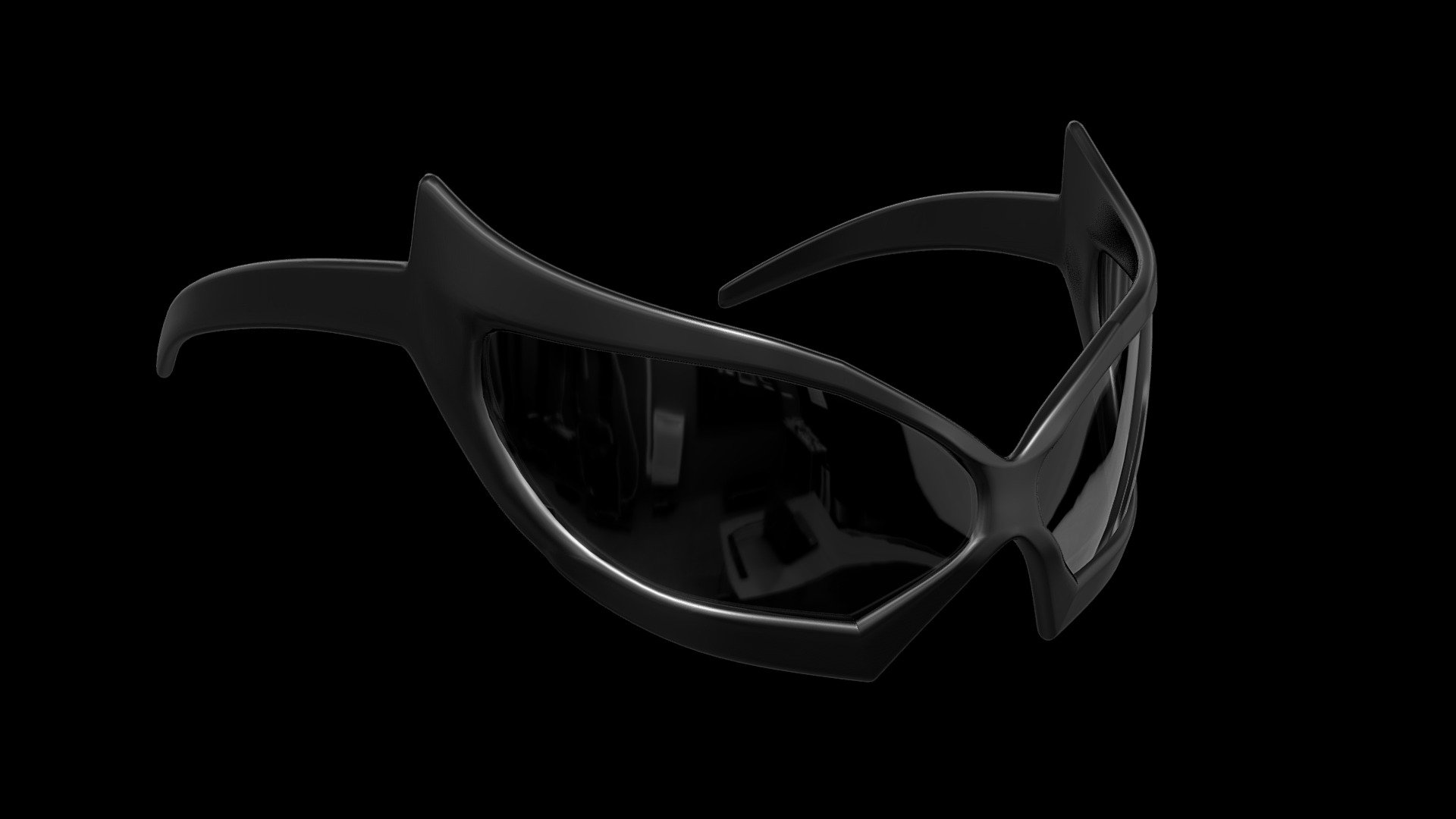 cool glasses - Futuristic Cat eye Sunglasses - Buy Royalty Free 3D model by 4145K4N 3d model