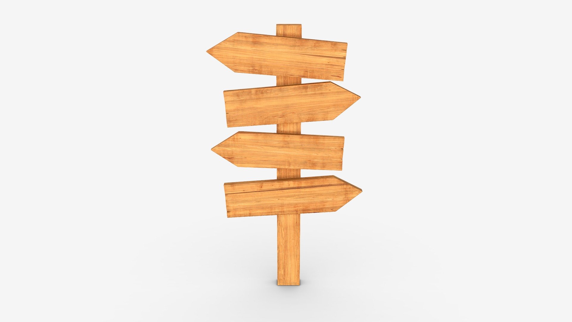 Wooden signboards 02 - Buy Royalty Free 3D model by HQ3DMOD (@AivisAstics) 3d model