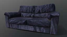 Velvet couch sofa, couch, 80s, velvet, substancepainter, substance