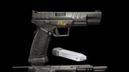 XD-M Elite 5.25 Handgun handgun, xdm, substancepainter, substance, weapon, blender, lowpoly, gameasset