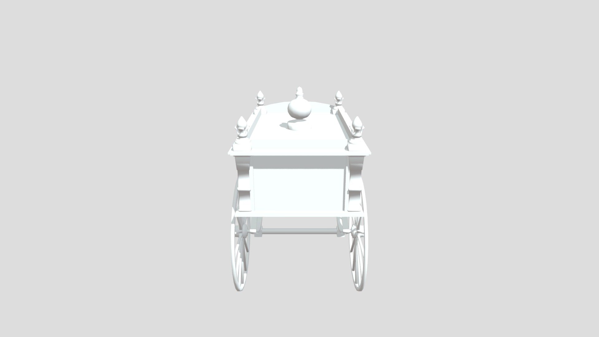 Having a play with creating a model of an 1883 Funeral Carraige 3d model
