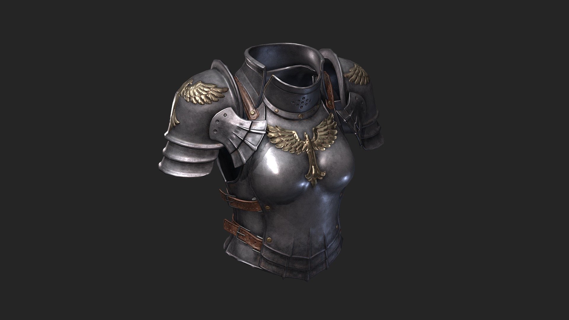 Armour - PBR West Armour - 3D model by HUNG-YI (@a3461336k) 3d model