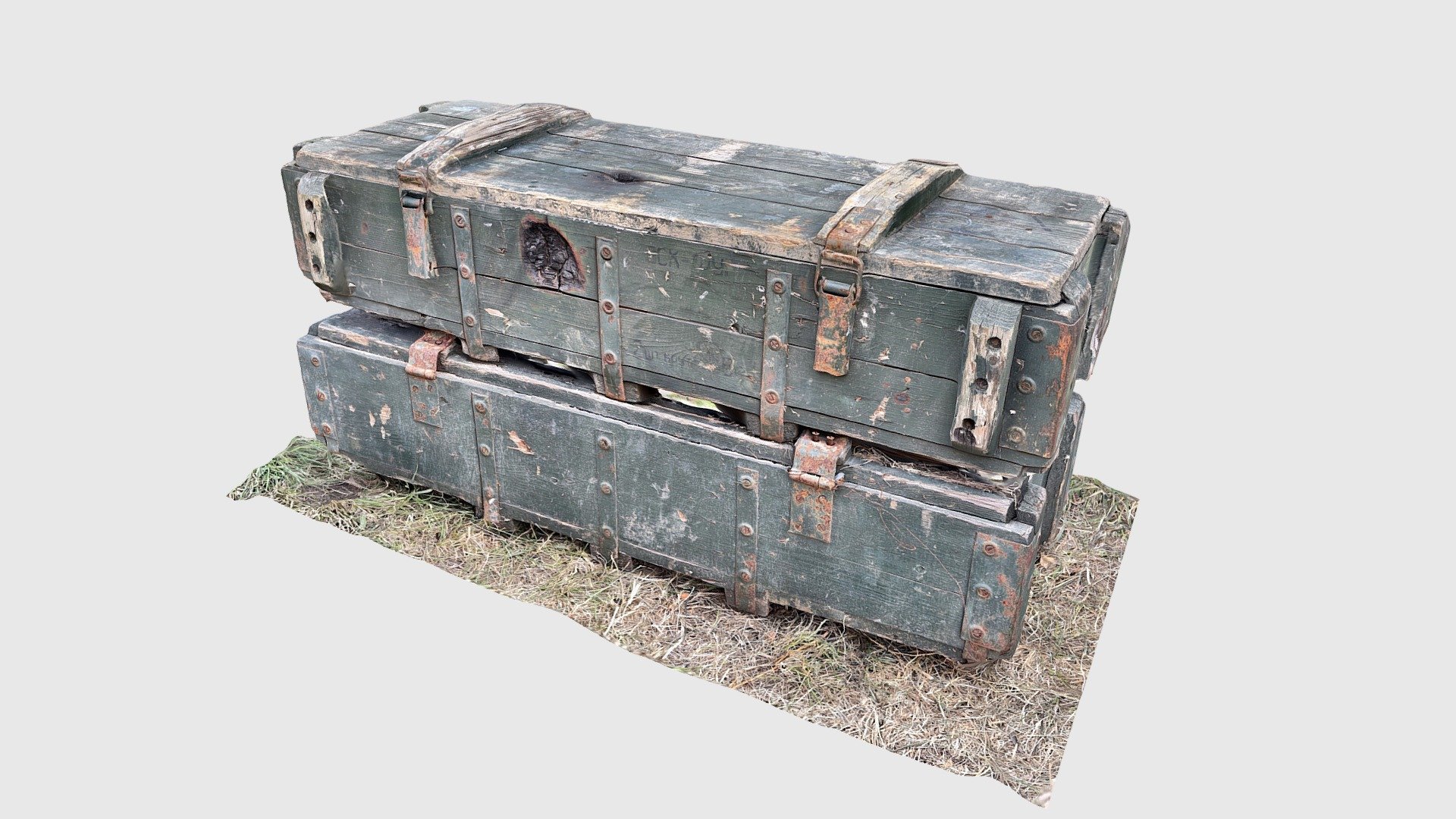 Artillery ammo box left by fled russian V army, found near the House of Culture in Ivanivka, Chernihiv oblast, Ukraine. Shot on iPhone 12 Pro Max, Scaniverse - russian artillery ammo box 03 - Download Free 3D model by yaro.pro 3d model