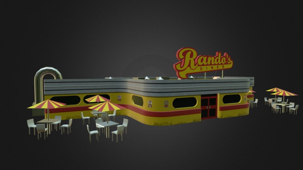 Fast Food Vintage - Fast Food Vintage - 3D model by vitomuschitiello 3d model