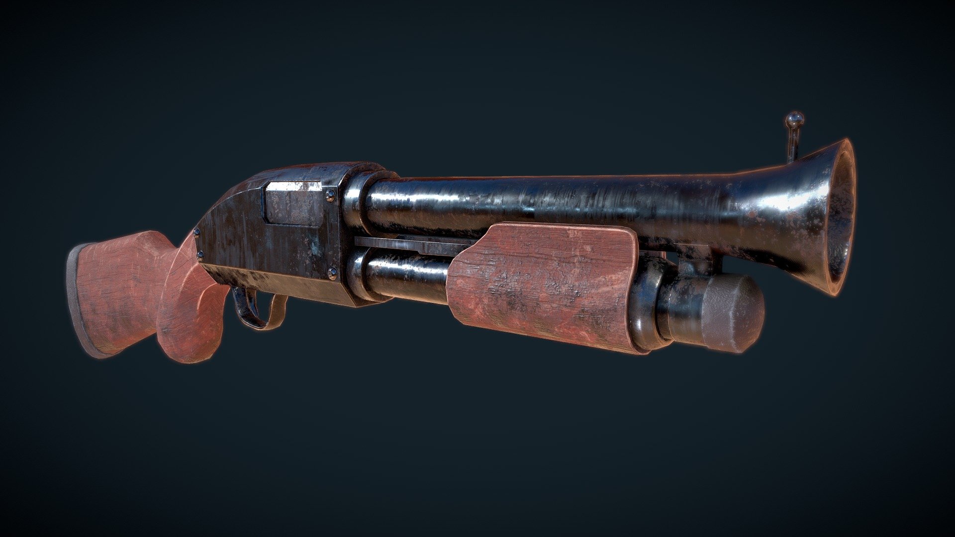 A stylized shotgun i created in blender and substance painter 3d model