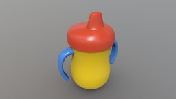 Sippy Cup drink, food, baby, kid, care, child, silicone, beverage, milk, health, breast, sippy, feeding, childcare, lowpoly, cup, bottle, plastic, babybottle, biberon