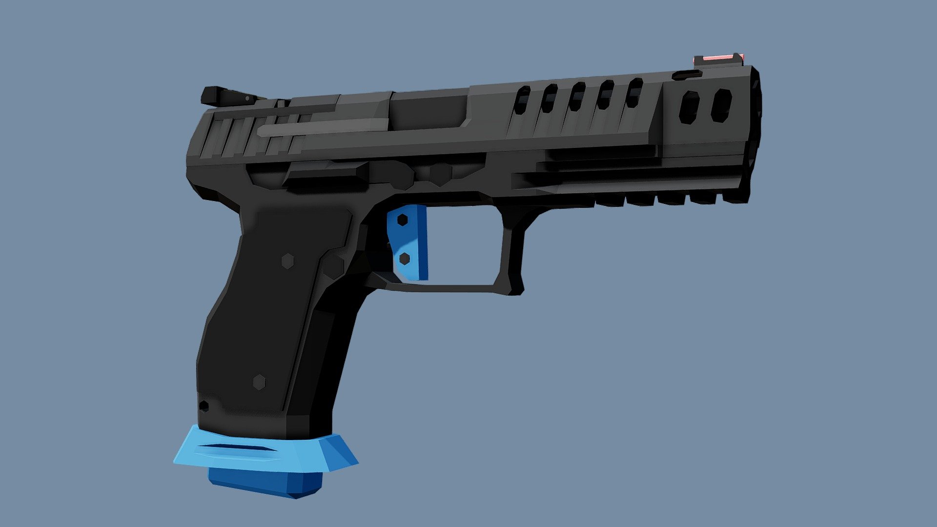 Low-Poly Walther Q5 Match - Download Free 3D model by TastyTony 3d model