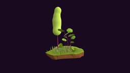 Forest Plants Island tree, grass, set, pack, island, nature, renderbunny, unity, unity3d, low-poly, asset, game, lowpoly, simple