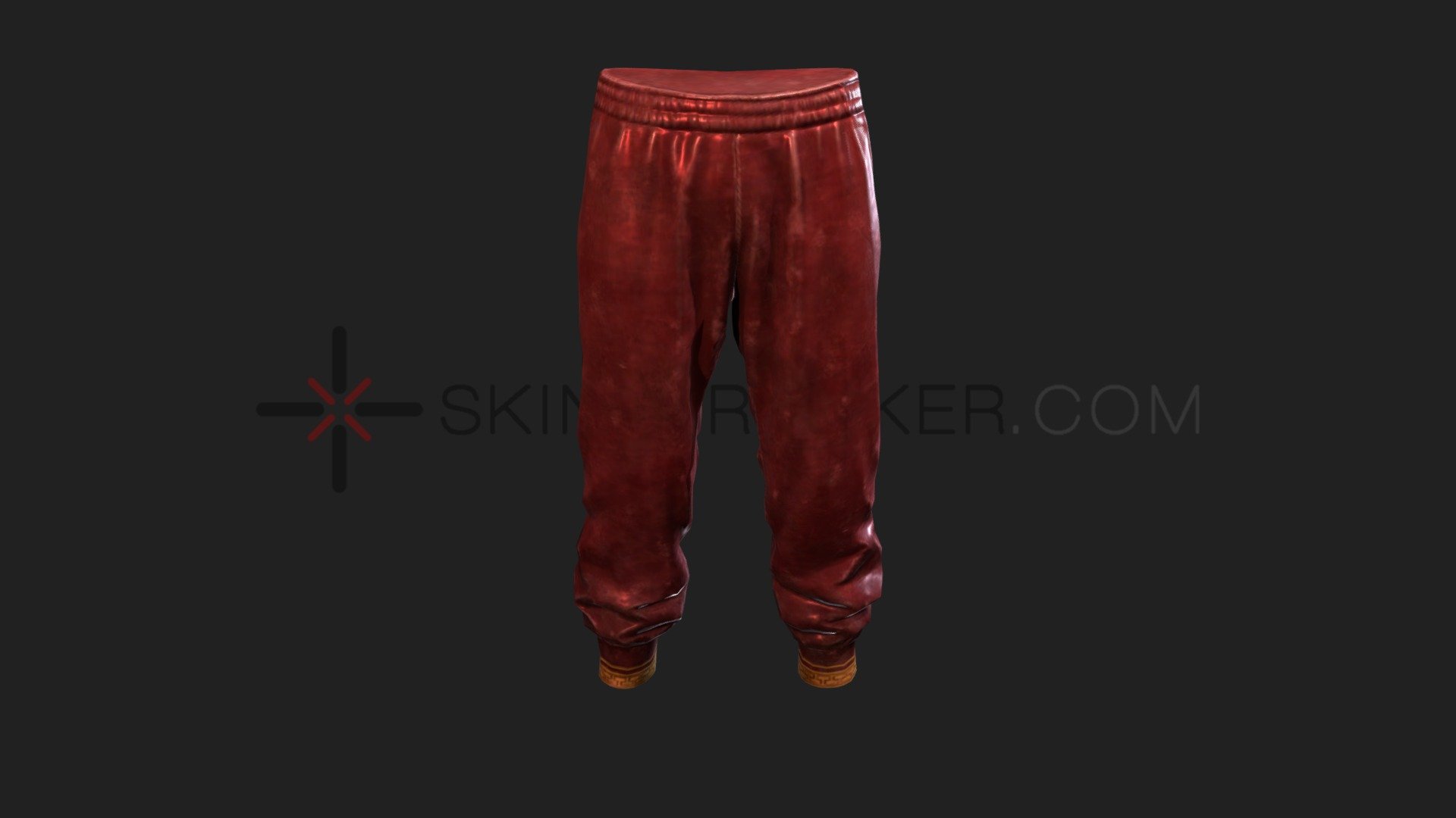 Uploaded for Skin-Tracker.com - PUBG - Kung Fu Pants (Red) - 3D model by Skin-Tracker (@stairwave) 3d model