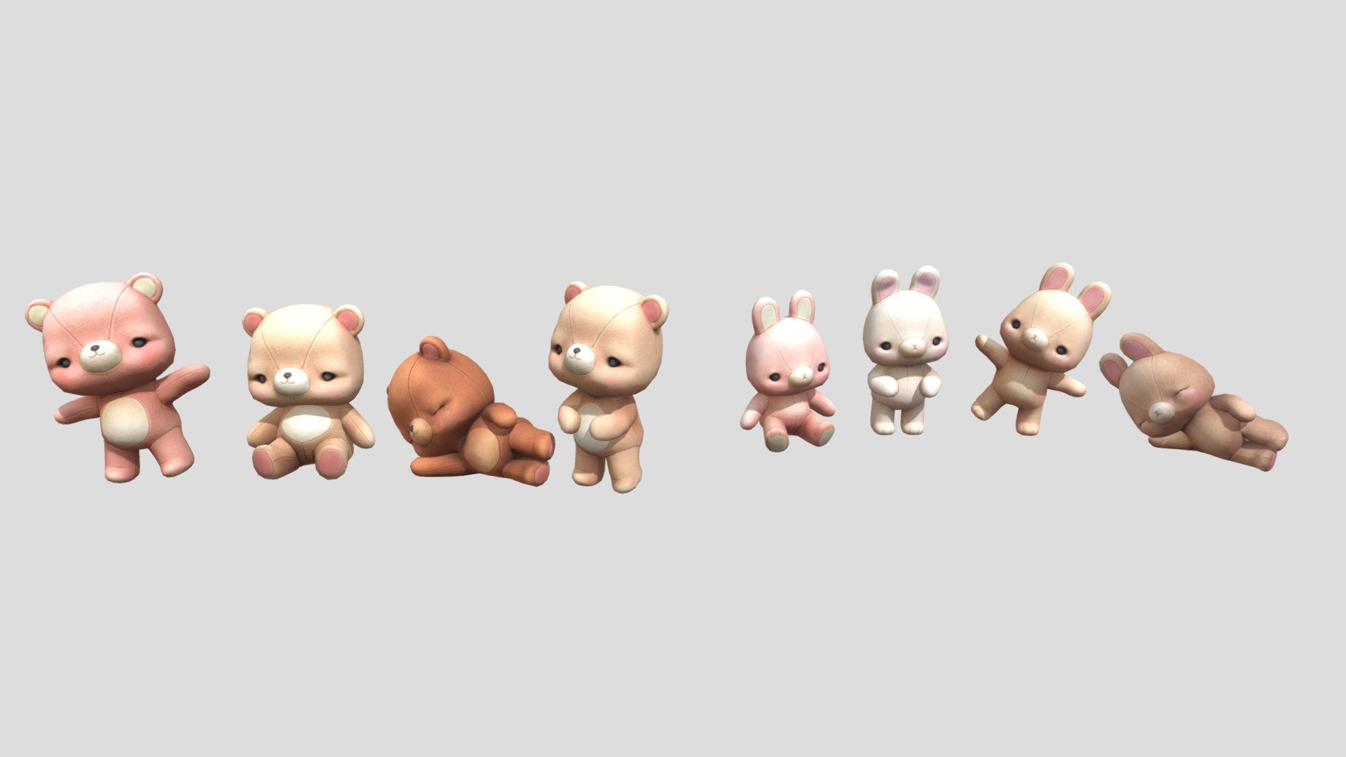 ****eight 3d models
four bears with different colors and positions
four rabbits with different colors and positions
enjoy it! - Bears And Lapins - Buy Royalty Free 3D model by wissemridj 3d model