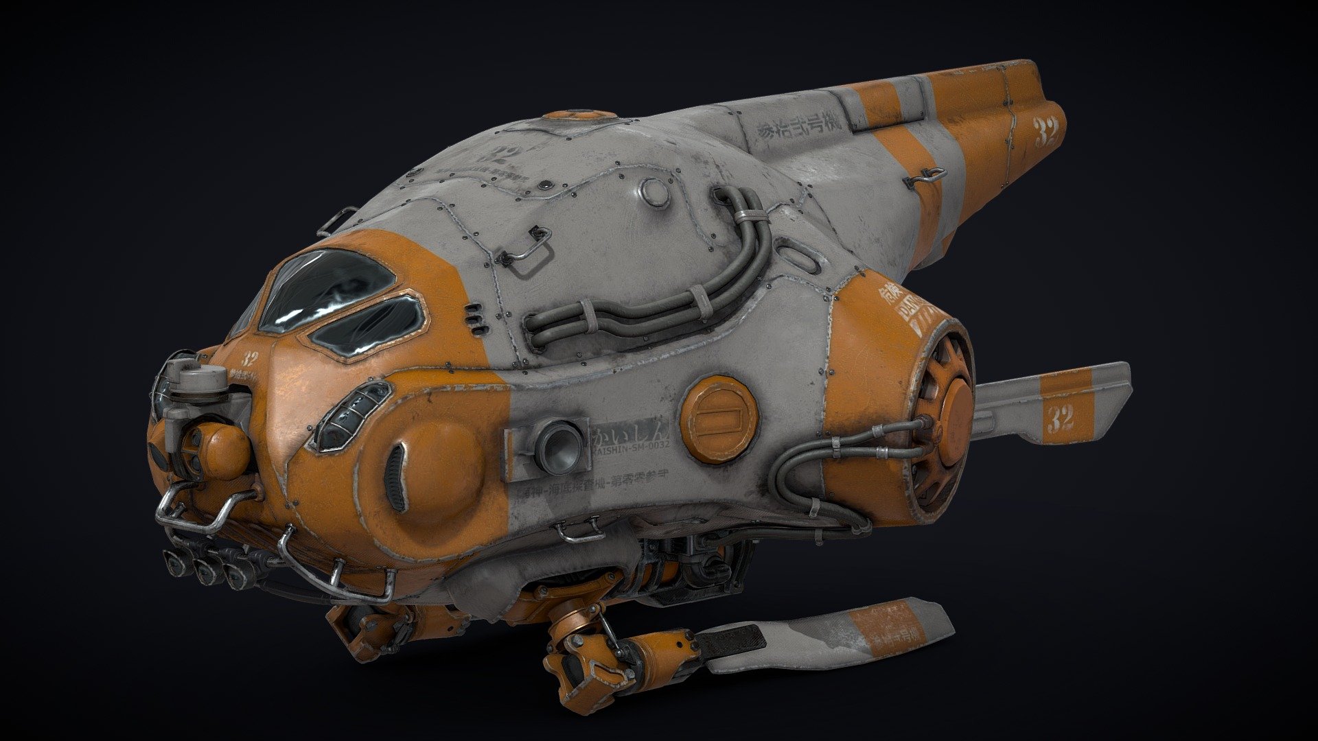 I created this model while studying modeling in the following course. I will study modeling further from now on.
https://visutorvfx.com/courses/ - Submarine - 3D model by yusukefab 3d model