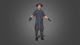 Man in Warrior Outfit 1 body, hair, hat, suit, shirt, warrior, fighter, scarf, cone, clothes, pants, asian, shoes, head, uniform, martial, outfit, character, asset, 3d, model, female, male, modular, clothing, rigged