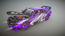 Nissan Silvia S15 power, nissan, japan, speed, fast, graffiti, vinyl, simulator, og, tuning, silvia, jdm, s15, decal, perfomance, low-poly, asset, game, vehicle, lowpoly, mobile, racing, car, interior, gameready, silvia-s15